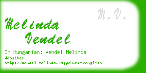 melinda vendel business card